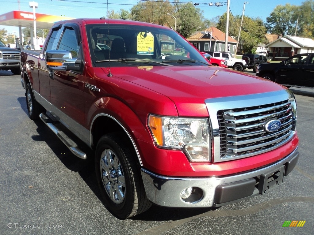 2010 F150 XLT SuperCab - Red Candy Metallic / Medium Stone photo #5