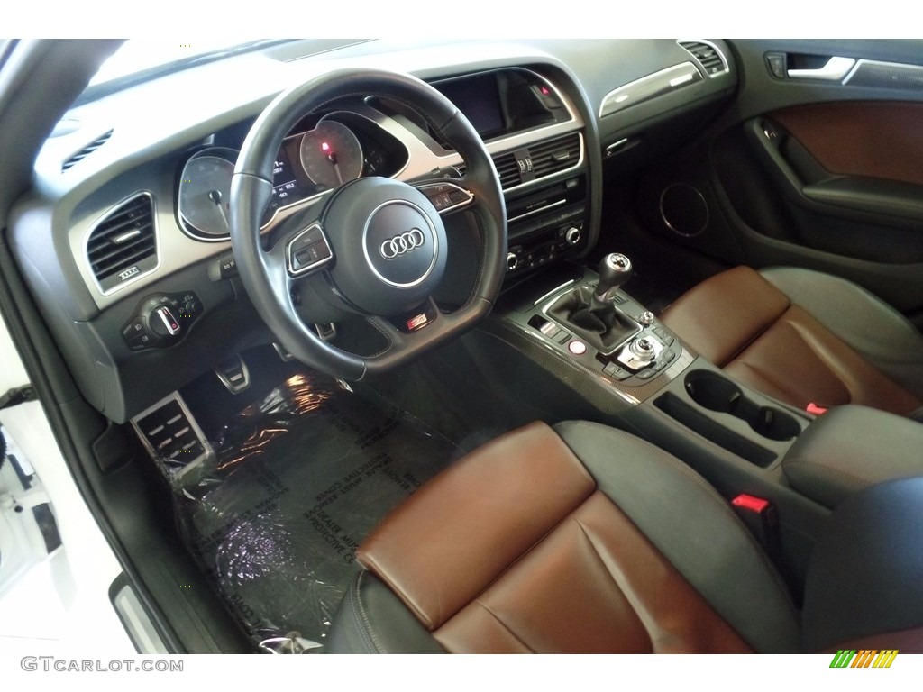 Black/Chestnut Brown Interior 2015 Audi S4 Premium Plus 3.0 TFSI quattro Photo #123325130