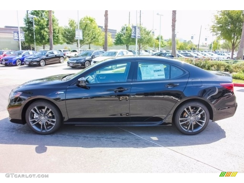 2018 TLX V6 A-Spec Sedan - Crystal Black Pearl / Ebony photo #4