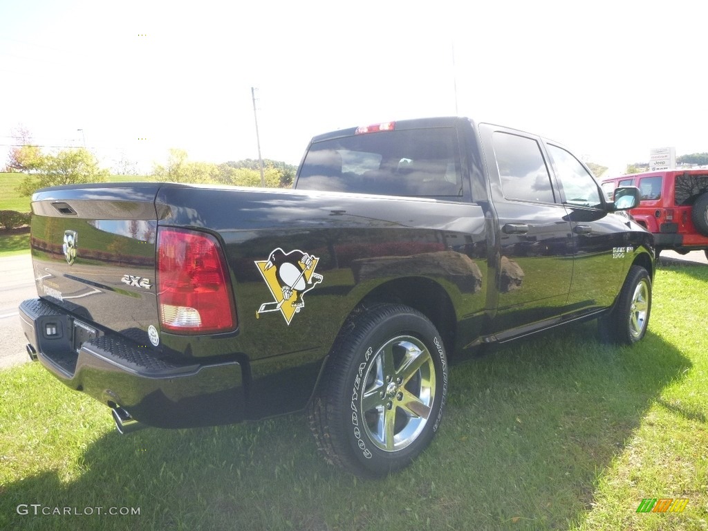 2018 1500 Express Crew Cab 4x4 - Brilliant Black Crystal Pearl / Black/Diesel Gray photo #5
