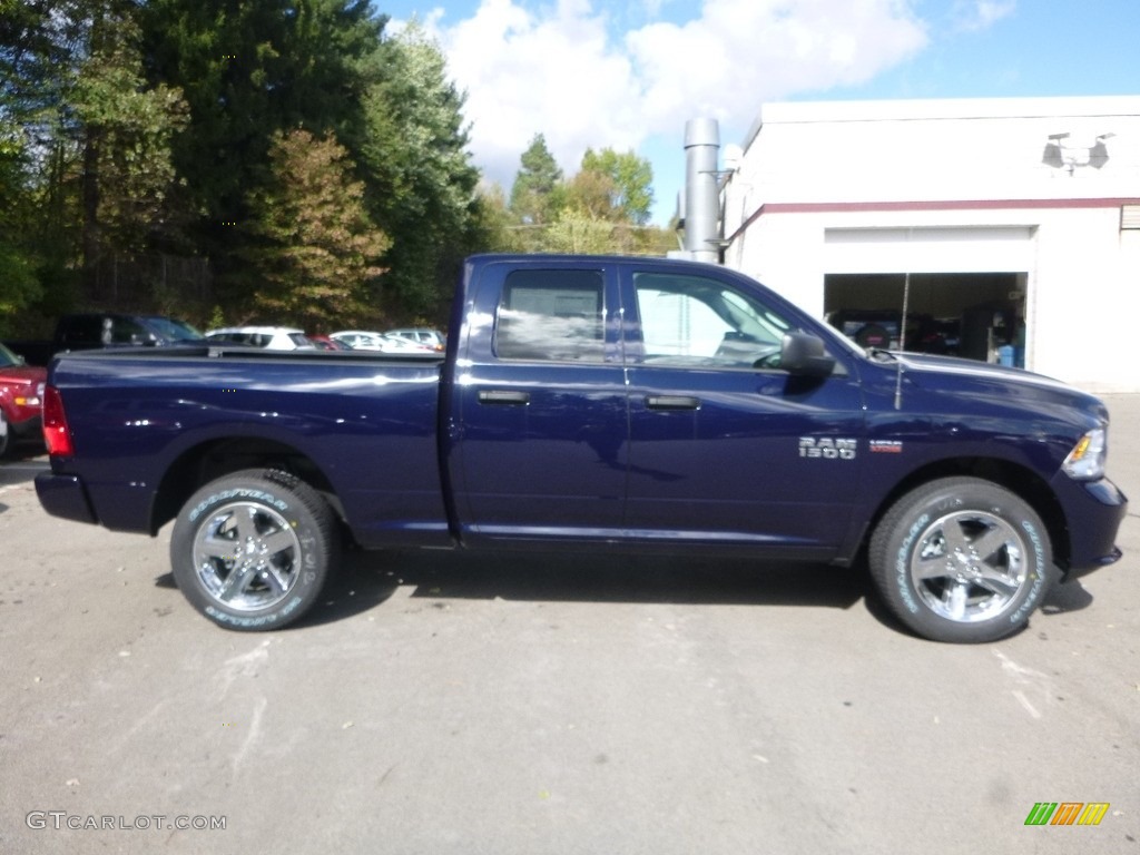 2018 1500 Express Quad Cab 4x4 - True Blue Pearl / Black/Diesel Gray photo #6