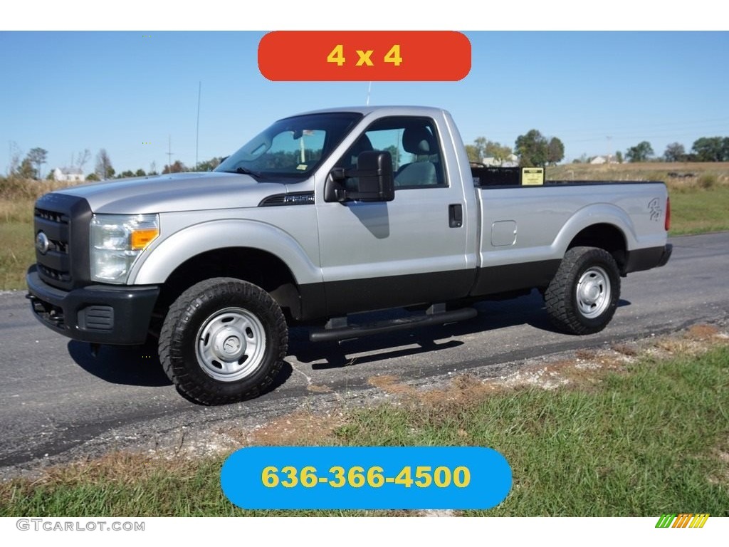 2011 F250 Super Duty XL Regular Cab 4x4 - Ingot Silver Metallic / Steel Gray photo #1