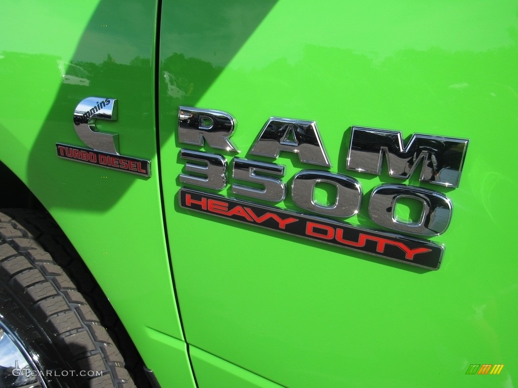 2015 3500 Tradesman Crew Cab 4x4 Dual Rear Wheel - Bright Green / Black/Diesel Gray photo #37
