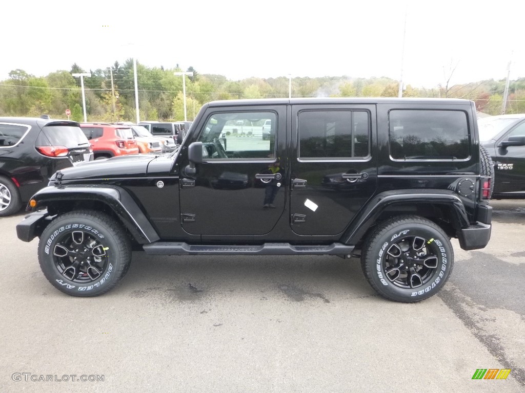 Black 2018 Jeep Wrangler Unlimited Sahara 4x4 Exterior Photo #123341136