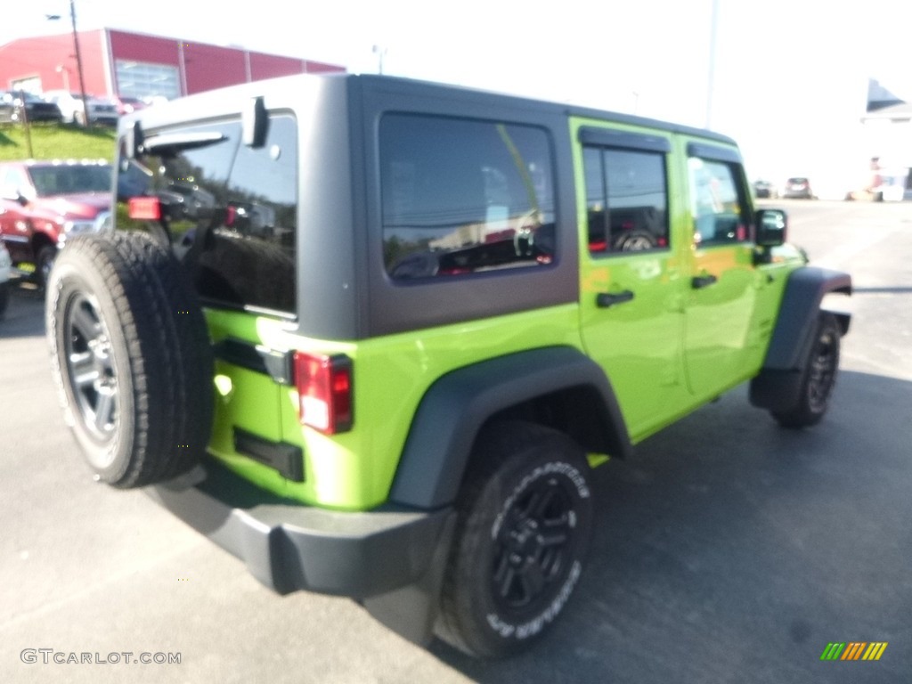 2017 Wrangler Unlimited Sport 4x4 - Hypergreen / Black photo #5