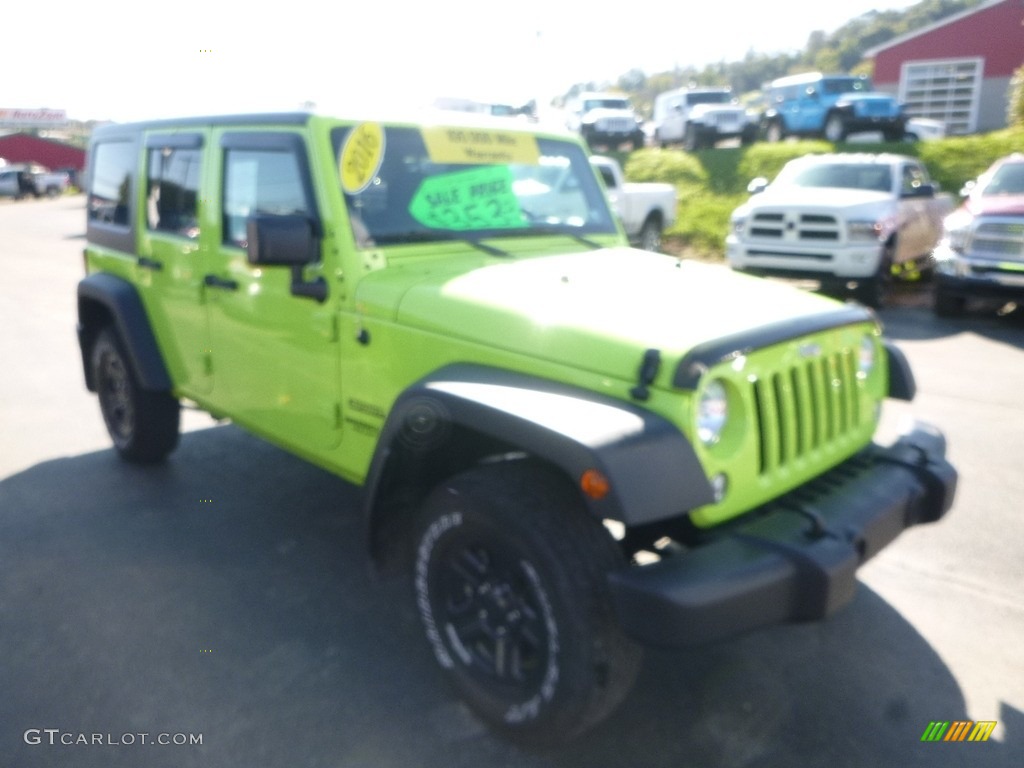 2017 Wrangler Unlimited Sport 4x4 - Hypergreen / Black photo #6