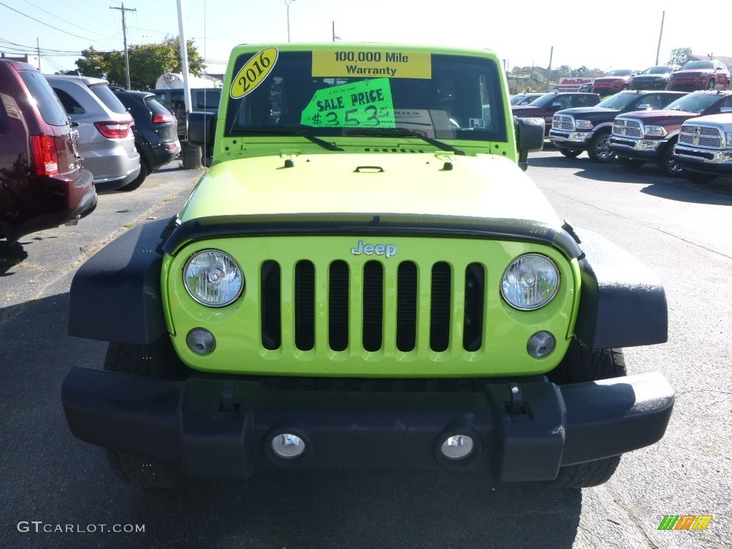 2017 Wrangler Unlimited Sport 4x4 - Hypergreen / Black photo #7