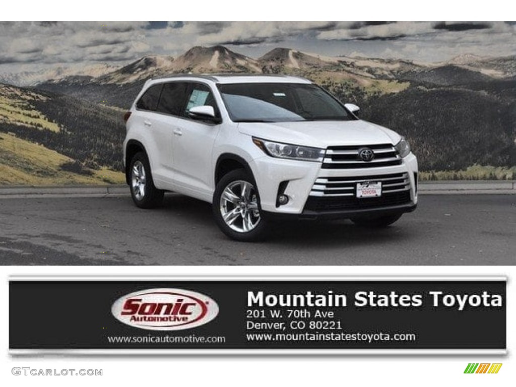 2017 Highlander Limited AWD - Blizzard White Pearl / Ash photo #1
