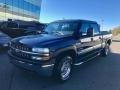 2002 Indigo Blue Metallic Chevrolet Silverado 1500 LS Crew Cab 4x4  photo #2