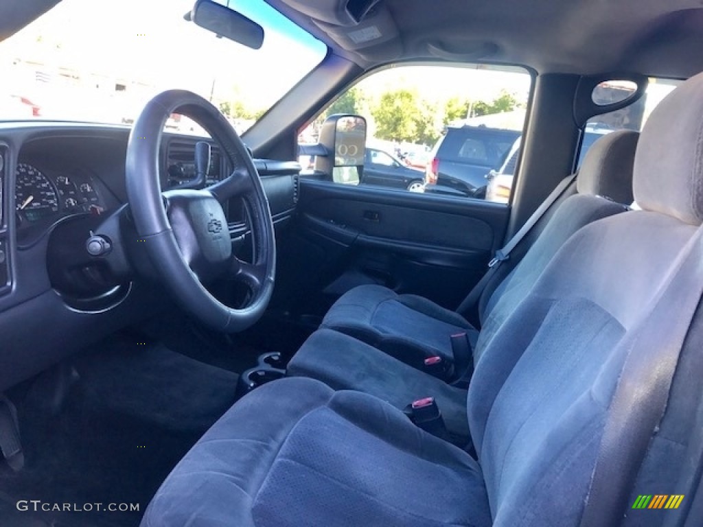 2002 Silverado 1500 LS Crew Cab 4x4 - Indigo Blue Metallic / Graphite Gray photo #3