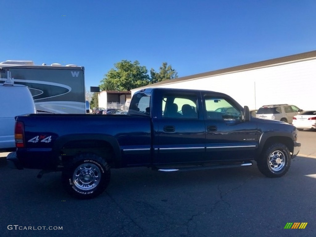 2002 Silverado 1500 LS Crew Cab 4x4 - Indigo Blue Metallic / Graphite Gray photo #30