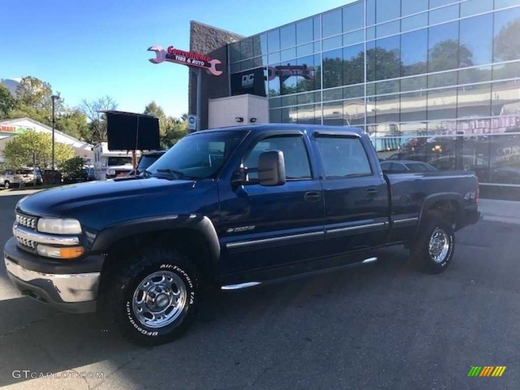 2002 Silverado 1500 LS Crew Cab 4x4 - Indigo Blue Metallic / Graphite Gray photo #31