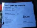 2017 Glacier Silver Metallic BMW X1 xDrive28i  photo #13