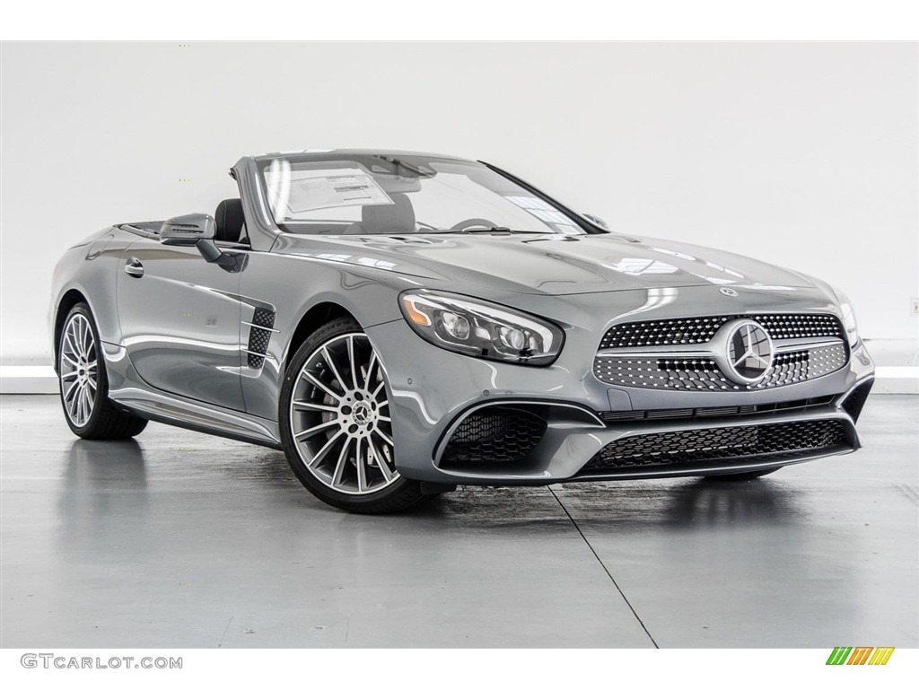 Selenite Grey Metallic 2018 Mercedes-Benz SL 550 Roadster Exterior Photo #123347597