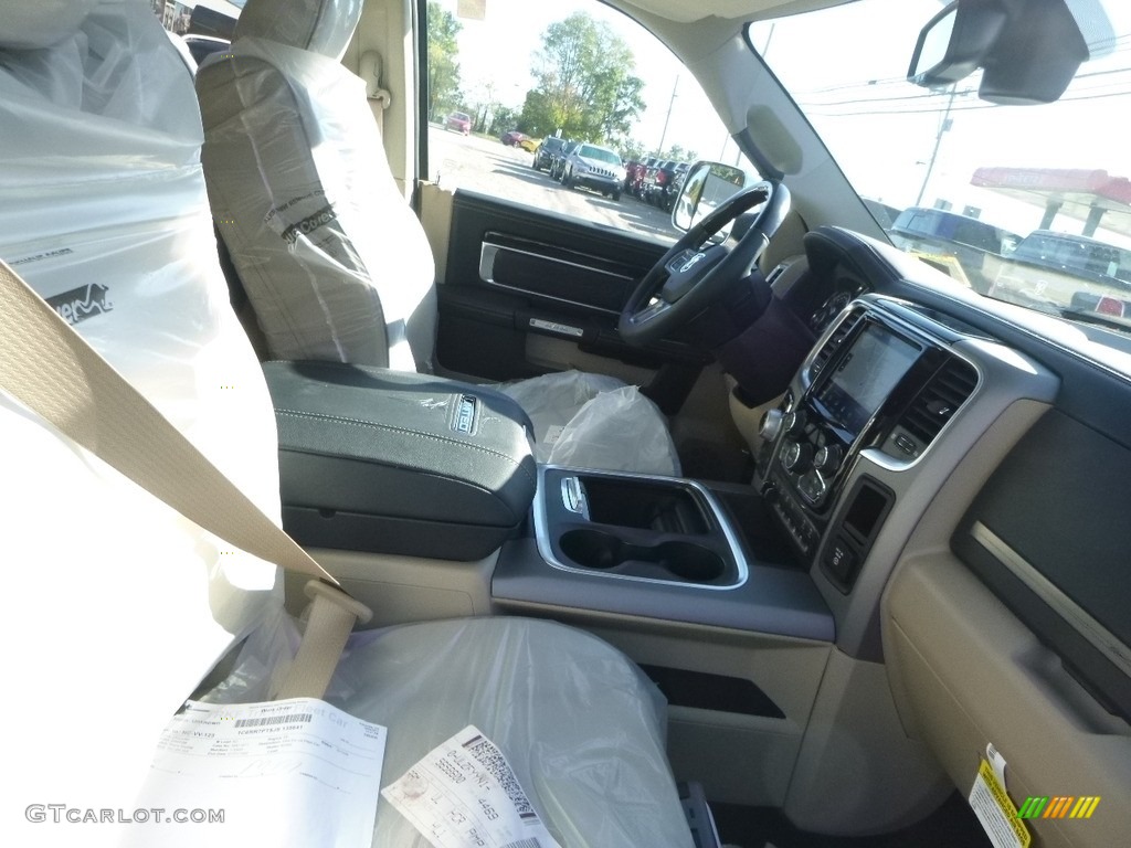 2018 1500 Laramie Longhorn Crew Cab 4x4 - Brilliant Black Crystal Pearl / Canyon Brown/Light Frost Beige photo #10