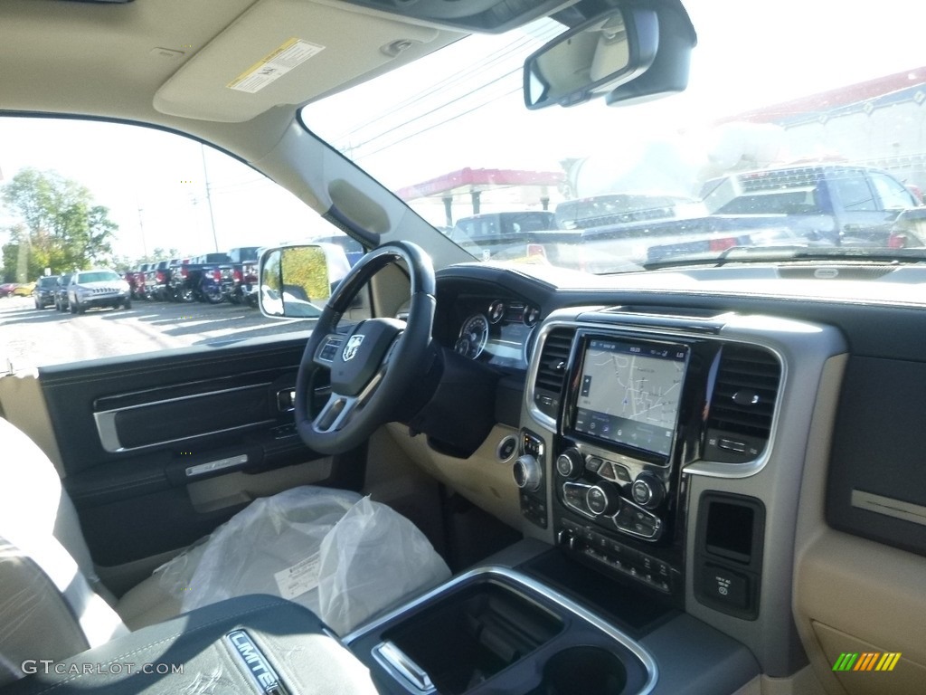 2018 1500 Laramie Longhorn Crew Cab 4x4 - Brilliant Black Crystal Pearl / Canyon Brown/Light Frost Beige photo #11