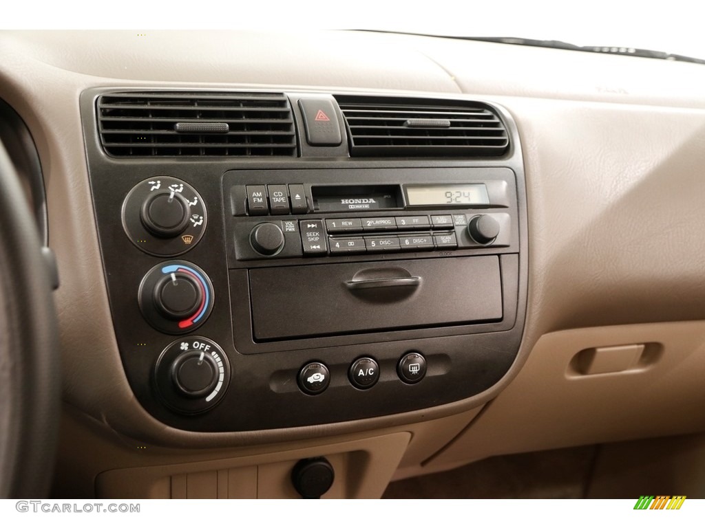 2002 Civic LX Sedan - Titanium Metallic / Beige photo #8