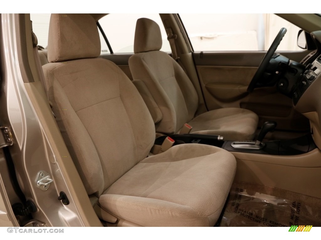 2002 Civic LX Sedan - Titanium Metallic / Beige photo #12