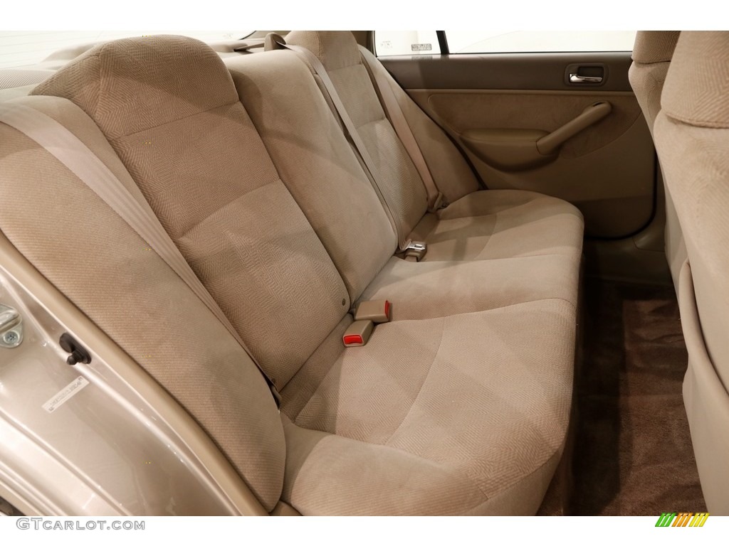 2002 Civic LX Sedan - Titanium Metallic / Beige photo #13