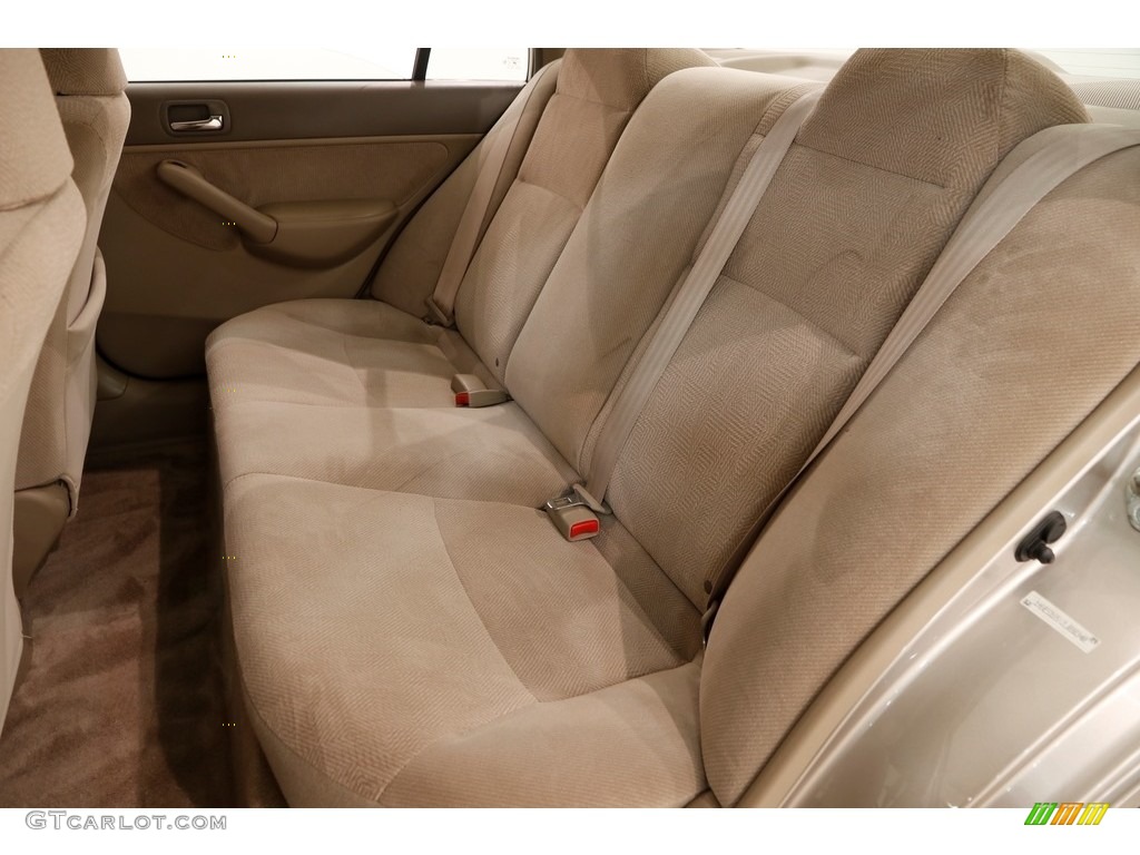 2002 Civic LX Sedan - Titanium Metallic / Beige photo #14