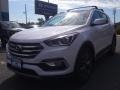 Pearl White 2018 Hyundai Santa Fe Sport 2.0T AWD
