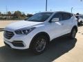 Pearl White 2018 Hyundai Santa Fe Sport AWD