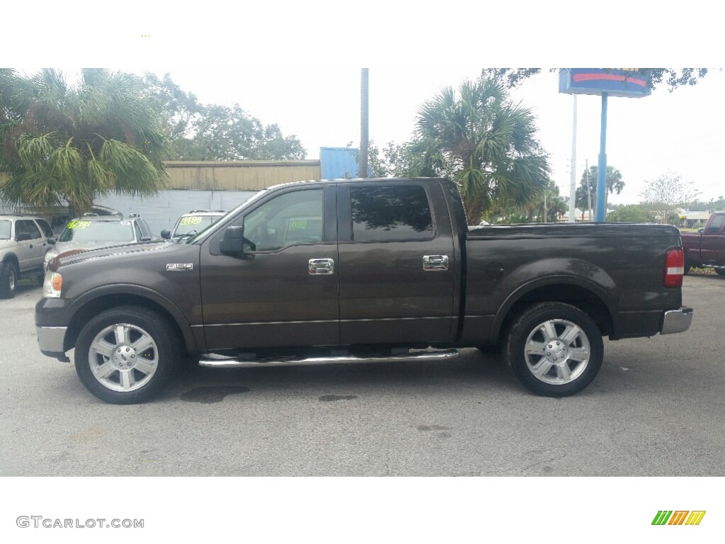 2005 F150 Lariat SuperCrew - Dark Stone Metallic / Tan photo #6