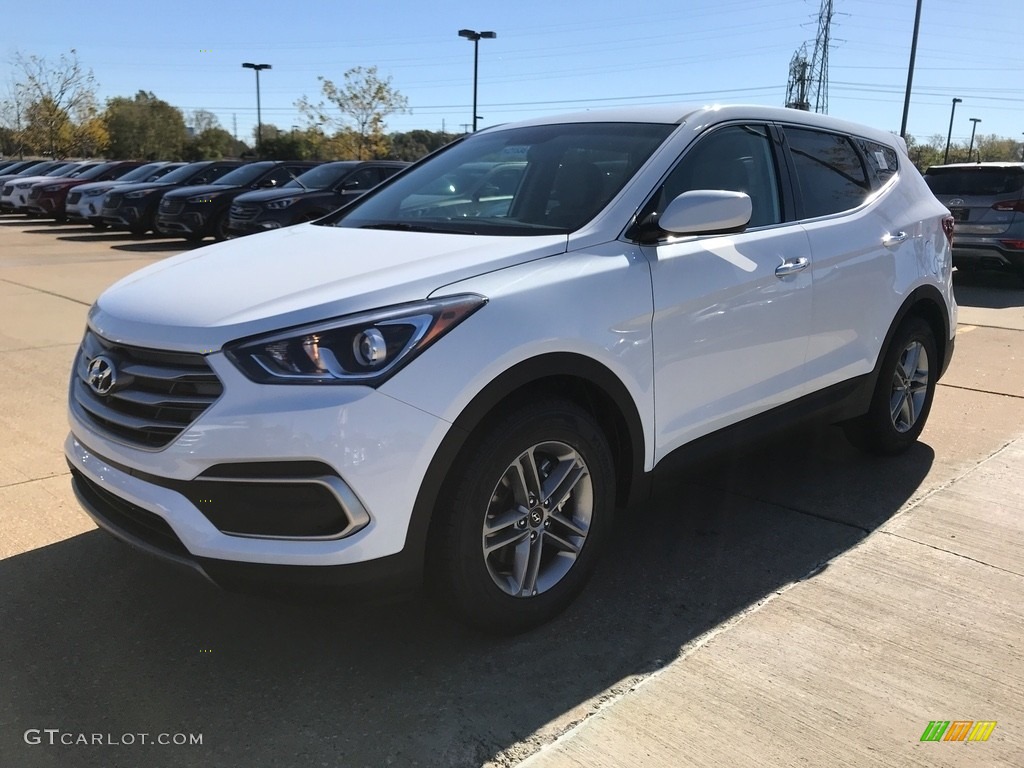 2018 Santa Fe Sport AWD - Pearl White / Beige photo #1