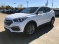 Pearl White 2018 Hyundai Santa Fe Sport AWD