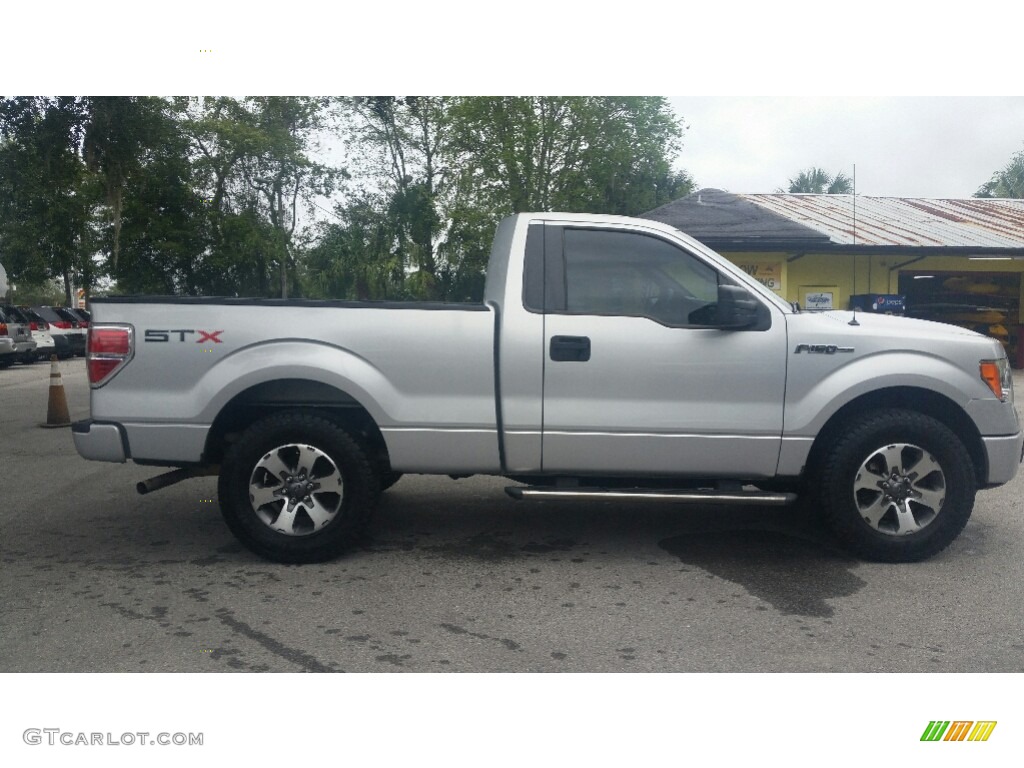 2010 F150 STX Regular Cab - Ingot Silver Metallic / Medium Stone photo #2