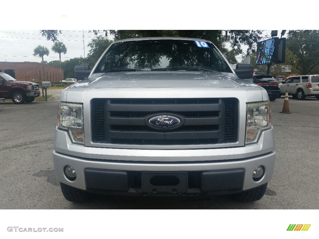 2010 F150 STX Regular Cab - Ingot Silver Metallic / Medium Stone photo #8