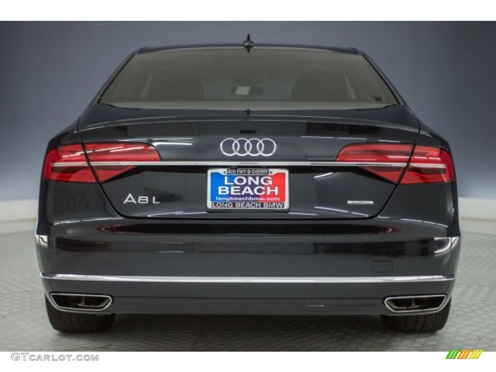 2015 A8 L 3.0T quattro - Moonlight Blue Metallic / Black photo #3