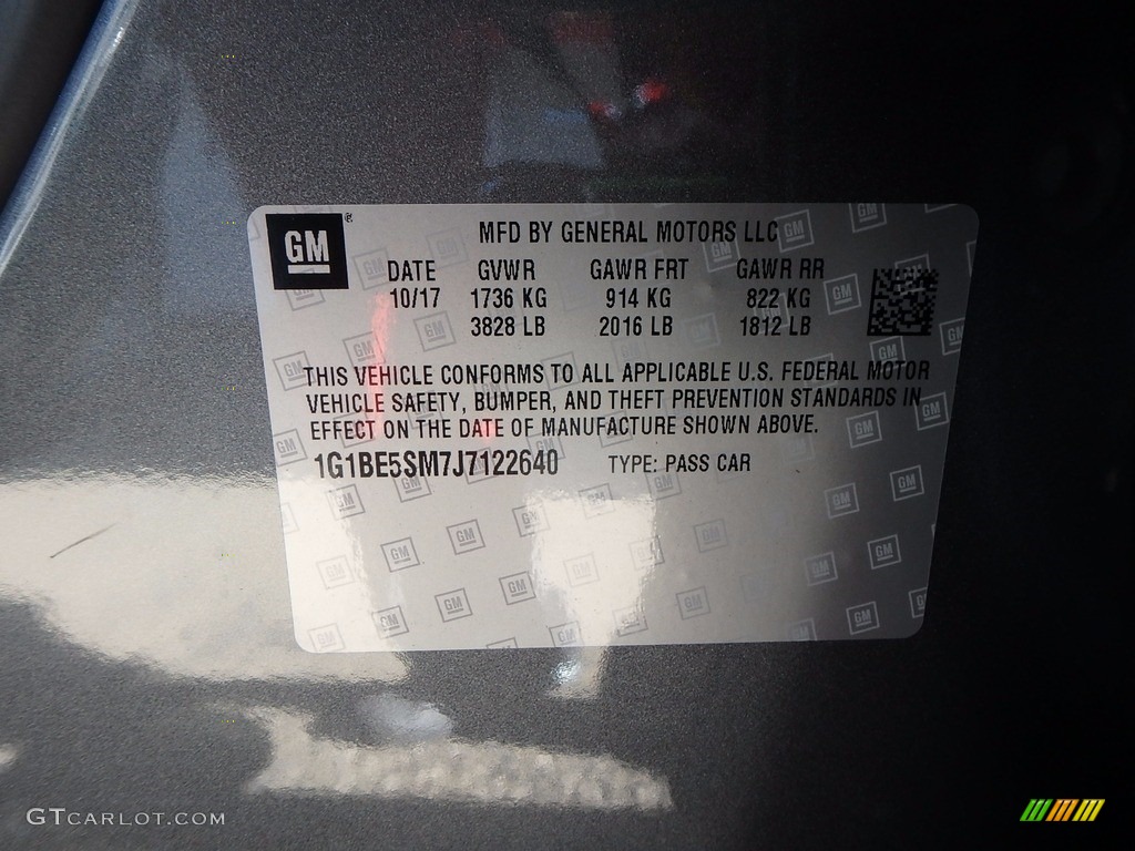 2018 Cruze LT - Nightfall Gray Metallic / Jet Black photo #14