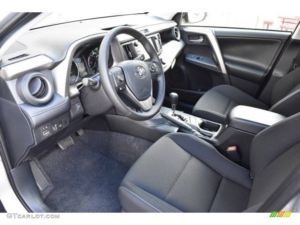 Black Interior 2018 Toyota RAV4 XLE AWD Hybrid Photo #123361621