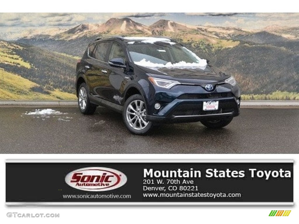 2018 RAV4 Limited AWD Hybrid - Galactic Aqua Mica / Black photo #1