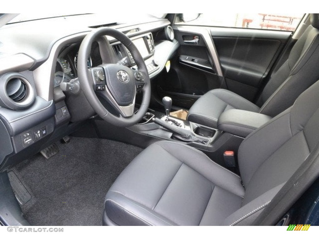 Black Interior 2018 Toyota RAV4 Limited AWD Hybrid Photo #123362222