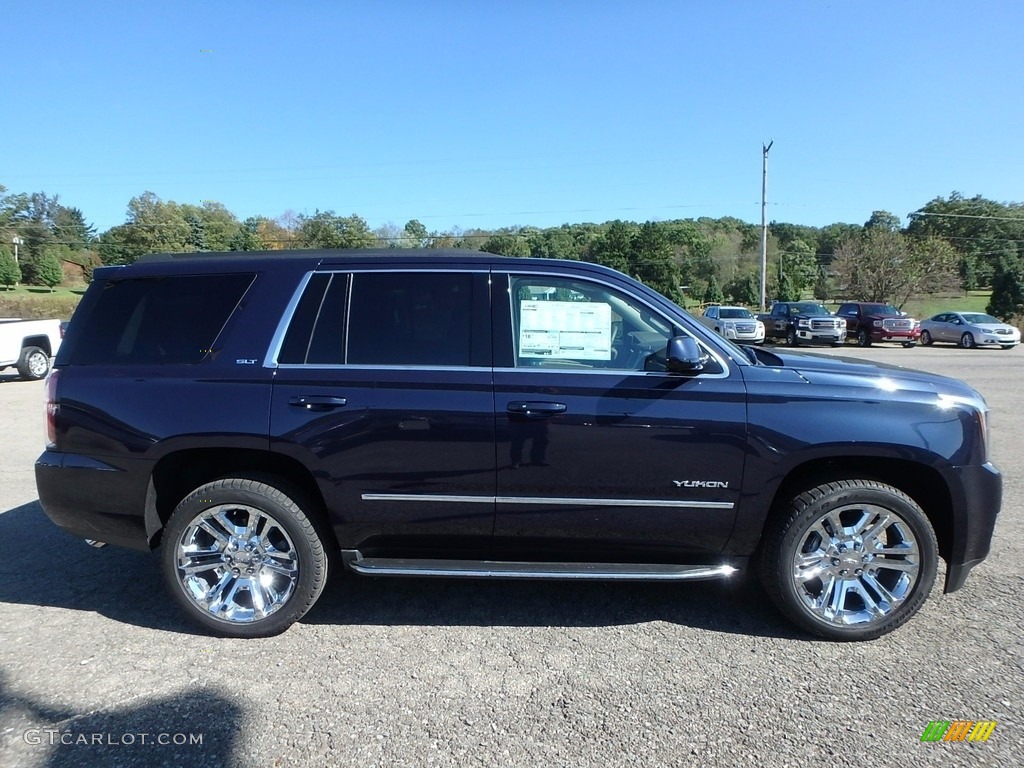 Dark Sapphire Blue Metallic 2018 GMC Yukon SLT 4WD Exterior Photo #123365216