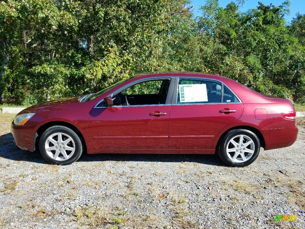 2004 Accord EX V6 Sedan - Redondo Red Pearl / Black photo #2