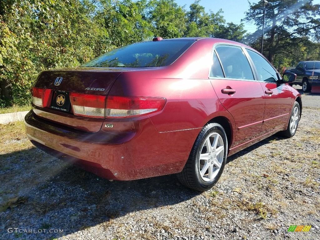 2004 Accord EX V6 Sedan - Redondo Red Pearl / Black photo #5