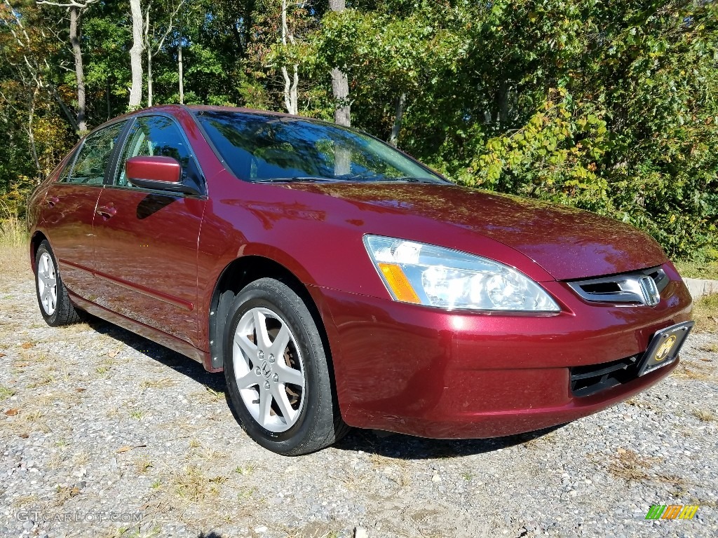 2004 Accord EX V6 Sedan - Redondo Red Pearl / Black photo #7