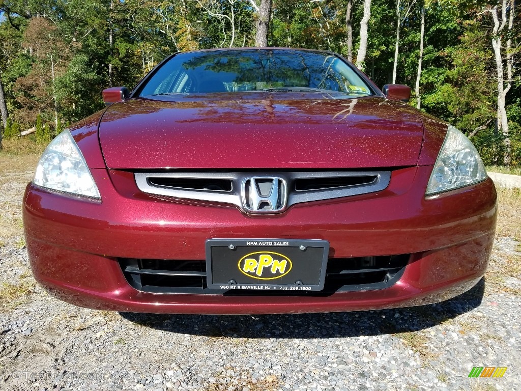 2004 Accord EX V6 Sedan - Redondo Red Pearl / Black photo #8