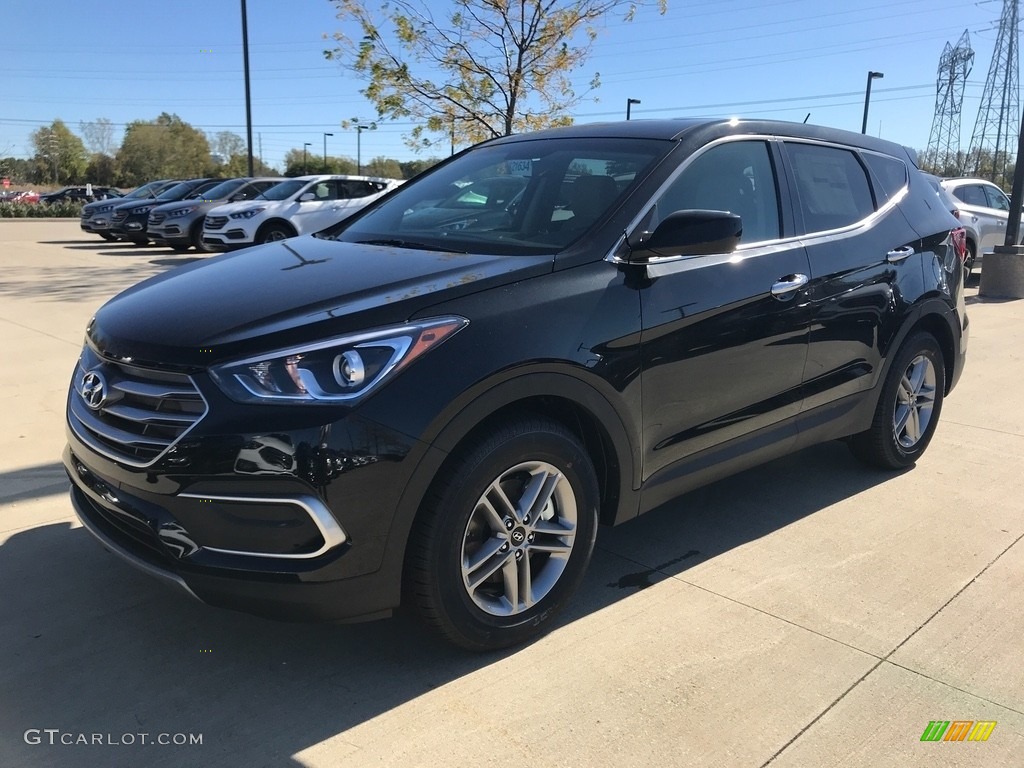 2018 Santa Fe Sport AWD - Black / Beige photo #1