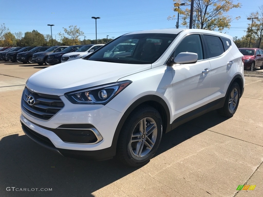 2018 Santa Fe Sport AWD - Pearl White / Beige photo #1