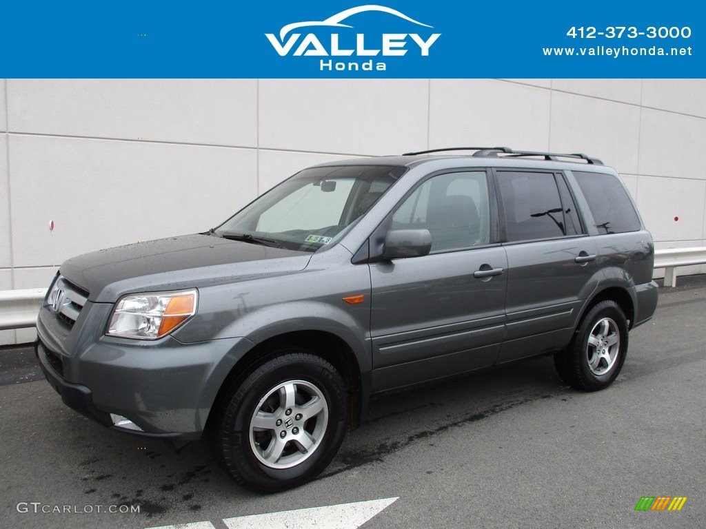 2008 Pilot EX-L 4WD - Steel Blue Metallic / Gray photo #1