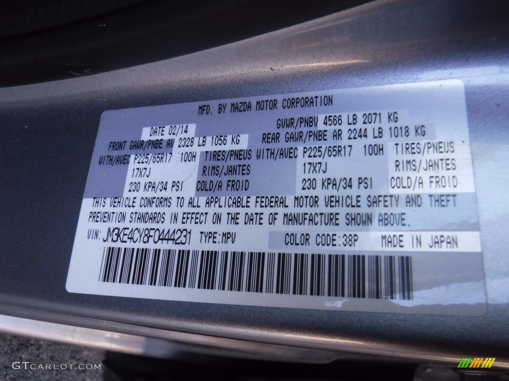 2015 CX-5 Touring AWD - Liquid Silver Metallic / Black photo #24