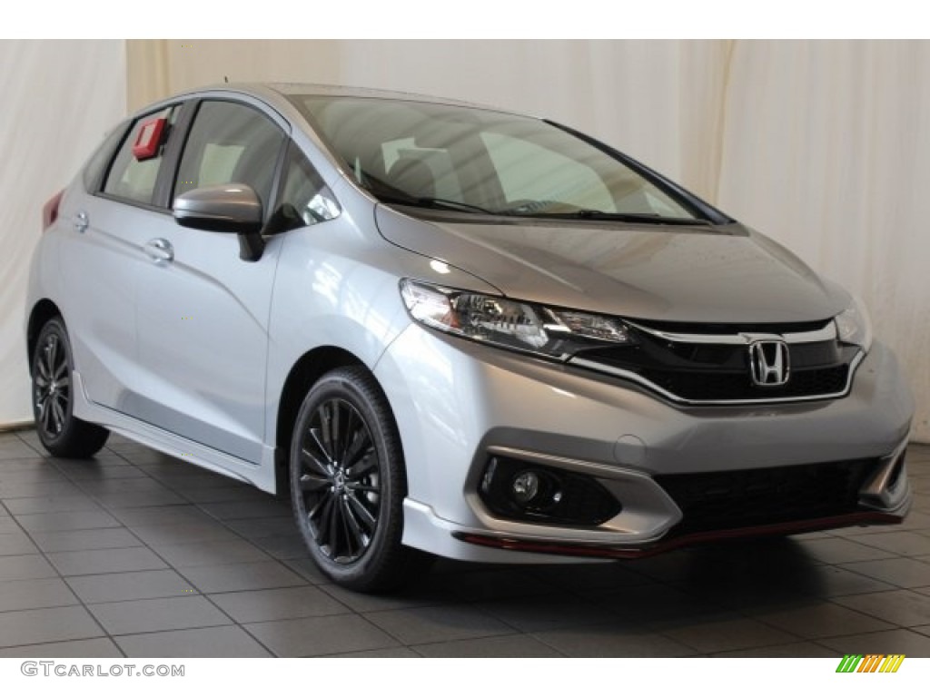 Lunar Silver Metallic 2018 Honda Fit Sport Exterior Photo #123374929