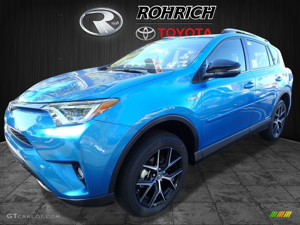 2018 RAV4 SE AWD Hybrid - Electric Storm Blue / Black photo #4