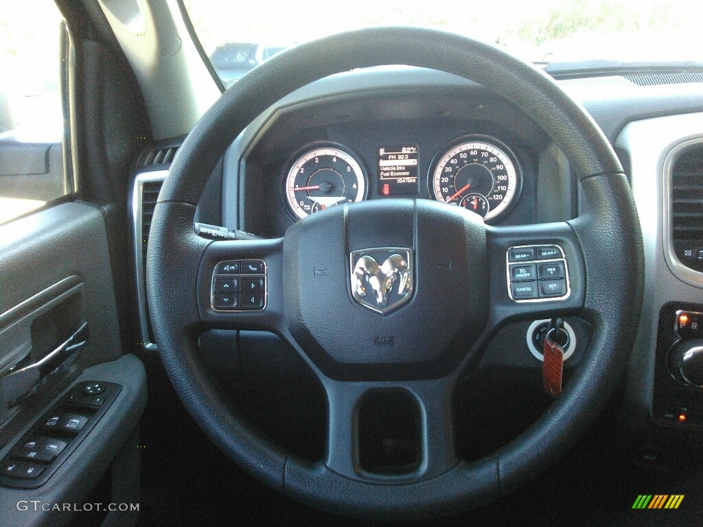 2017 1500 Big Horn Quad Cab 4x4 - Bright Silver Metallic / Black/Diesel Gray photo #8