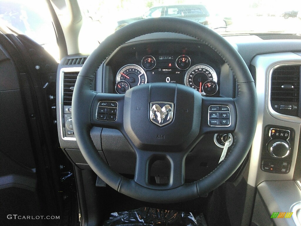 2018 1500 Big Horn Crew Cab 4x4 - Brilliant Black Crystal Pearl / Black/Diesel Gray photo #6
