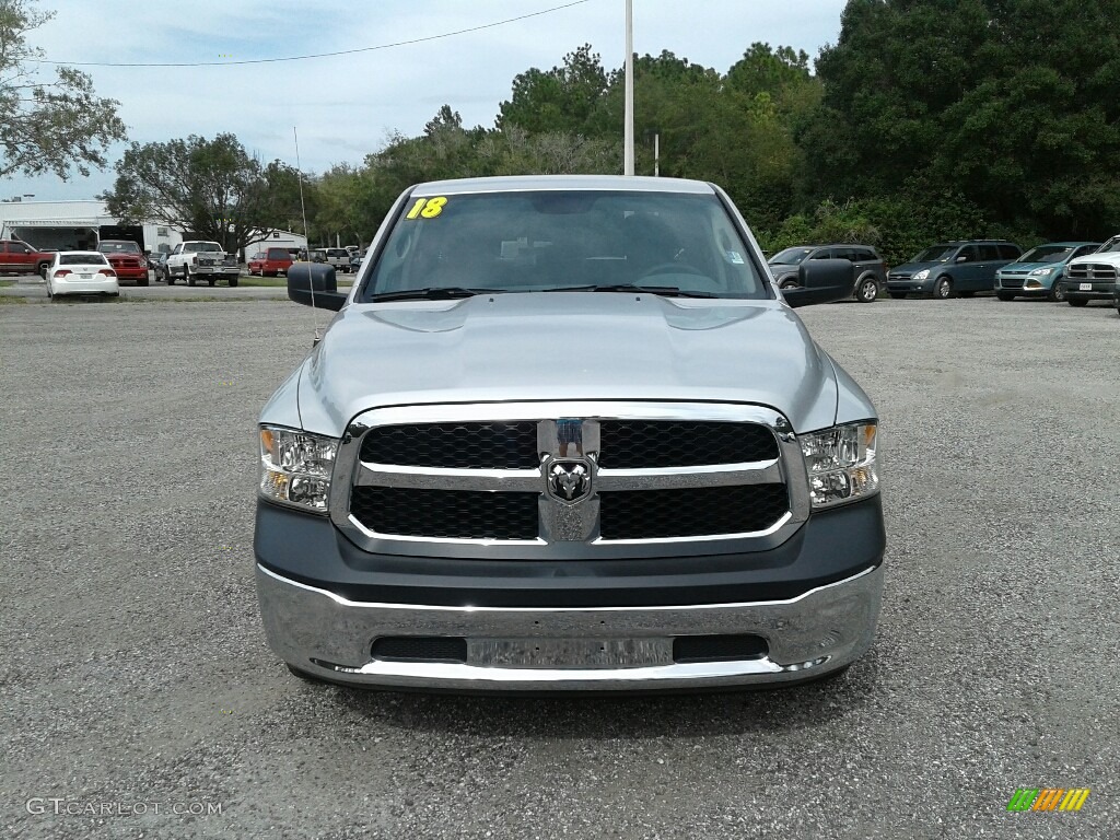 2018 1500 Tradesman Quad Cab - Bright Silver Metallic / Black/Diesel Gray photo #8